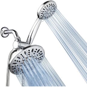 AquaDance 7" Premium High Pressure 3-Way Rainfall Combo for The Best of Both Worlds - Enjoy Luxurious Rain Showerhead and 6-Setting Hand Held Shower Separately or Together - Chrome Finish - 3328 in Saudi Arabia