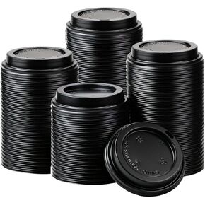 100 قطعة من أغطية أكواب القهوة، أغطية قبة سوداء مقاس 90 مم لأكواب القهوة 10،12،16، 20، 22 أونصة، أغطية أكواب بلاستيكية للاستعمال مرة واحدة للأكواب الورقية، أغطية قبة للمشروبات الساخنة والباردة in Kuwait