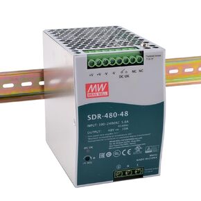 SDR-480-48 480W 48V 10A مصدر طاقة صناعي عالي الطاقة - قوي وموثوق لتطبيقات المعدات الكهروميكانيكية المطلوبة، حامل السكك الحديدية DIN in Kuwait