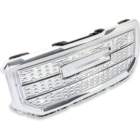 Front Grille Compatible with 2016-2018 GMC Sierra 1500 Base/SLE/SLT/Denali/All Terrain Models, Black Hood Mesh Grille in Saudi Arabia