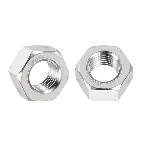 25 قطعة من صواميل سداسية - [7/16"-20] 304 من الفولاذ المقاوم للصدأ 18-8 (A2-70) صواميل للإصلاح والتجميع الميكانيكي، صواميل ذات خيط رفيع قياسي بوصة، لمسة نهائية لامعة، فضي in Kuwait