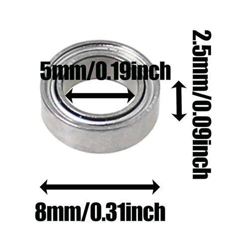 Maxmoral 10 قطعة 5x8x2.5 مللي متر MR85ZZ البسيطة الكروم الصلب مزدوجة محمية الكرة تحمل مناسبة لإنتاج نموذج طابعة ثلاثية الأبعاد in Kuwait