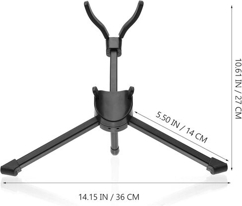 Toddmomy Alto Saxophone Stand Folding Saxophone Holder Tripod Display Rack with Leather Carrying Bag for Home and Music Practice in Kuwait