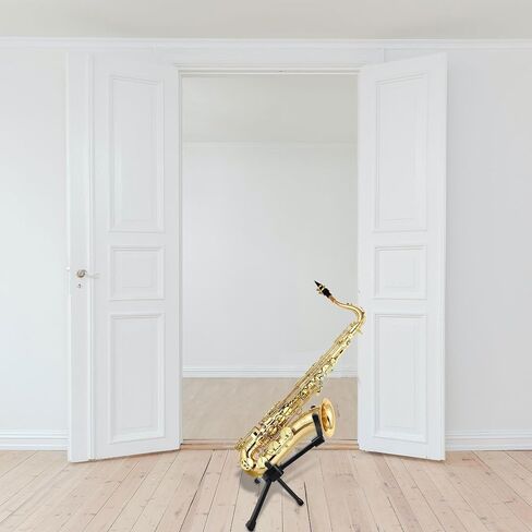 Toddmomy Alto Saxophone Stand Folding Saxophone Holder Tripod Display Rack with Leather Carrying Bag for Home and Music Practice in Kuwait