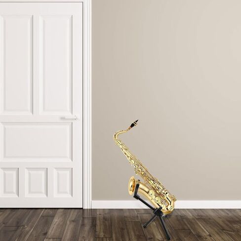 Toddmomy Alto Saxophone Stand Folding Saxophone Holder Tripod Display Rack with Leather Carrying Bag for Home and Music Practice in Kuwait