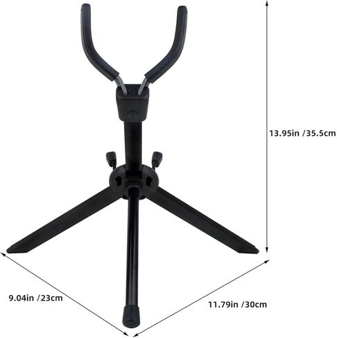 Toddmomy Folding Alto Saxophone Stand Non-skid Sax Display Rack Portable Black Saxophone Tripod Holder for Musical Instruments in Kuwait
