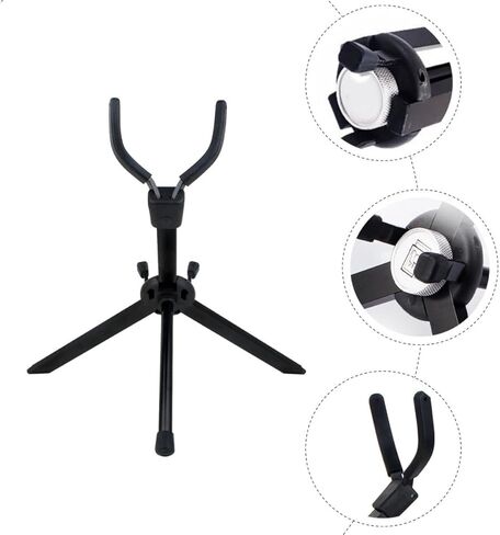 Toddmomy Folding Alto Saxophone Stand Non-skid Sax Display Rack Portable Black Saxophone Tripod Holder for Musical Instruments in Kuwait