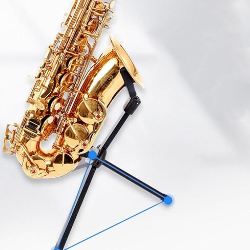 Toddmomy Folding Alto Saxophone Stand Non-skid Sax Display Rack Portable Black Saxophone Tripod Holder for Musical Instruments in Kuwait