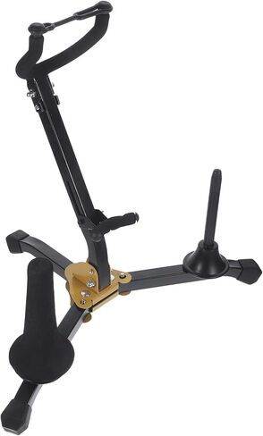 Toddmomy Foldable Alto Tenor Saxophone Holder Stand with Flute and Clarinet Pegs Adjustable Saxophone Rack Portable Wind Instrument Stand for Musicians in Kuwait