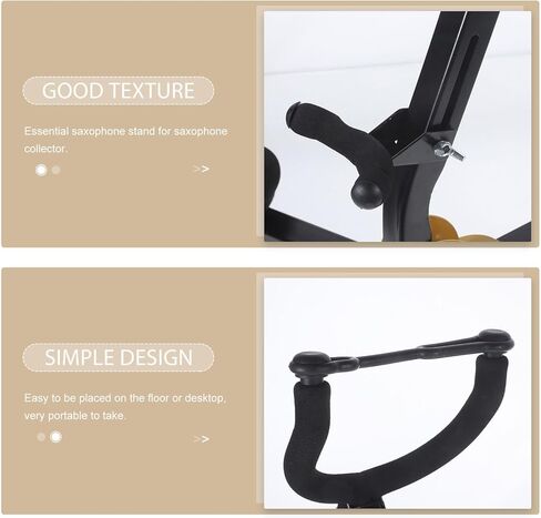 Toddmomy Foldable Alto Tenor Saxophone Holder Stand with Flute and Clarinet Pegs Adjustable Saxophone Rack Portable Wind Instrument Stand for Musicians in Kuwait