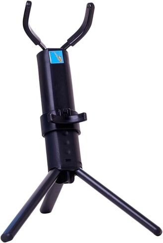 Toddmomy Portable Folding Alto Saxophone Stand with Black Blue Box, Creative Sax Holder Rack for Alto Sax Display and Storage, Practical Wind Instrument Support for Musicians in Kuwait