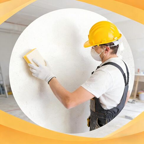 6 Pack Drywall Sanding Sponge，Reusable Drywall Wet Sanding Sponge, 9 x 4.6 x 1.6Inch Dusting Sponge for Smoothing and Finishing Drywall, Walls, and Surfaces (6) in Saudi Arabia