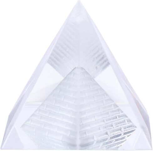 Vctitil 40mm Crystal Pyramid Geomancy Stereo Pyramid Ancient Building Model Carving Crafts Decorative Ornaments Figurine Egypt Pyramid in Saudi Arabia