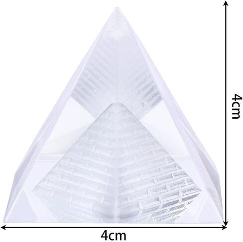 Vctitil 40mm Crystal Pyramid Geomancy Stereo Pyramid Ancient Building Model Carving Crafts Decorative Ornaments Figurine Egypt Pyramid in Saudi Arabia