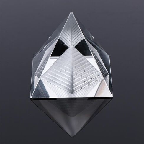 Vctitil 40mm Crystal Pyramid Geomancy Stereo Pyramid Ancient Building Model Carving Crafts Decorative Ornaments Figurine Egypt Pyramid in Saudi Arabia