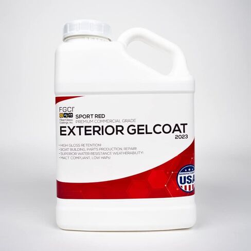 FGCI - 1 Gallon Marine Grade Gel Coat for Boat Building, RV Gel Coat, Restoration, Carbon Fiber Gel Coat, Fiberglass Repair, Patching, and Repair kit (Nardo Gray) in Saudi Arabia