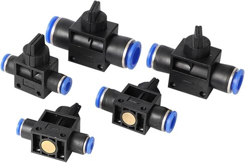 Improvement Pneumatic Air 2 Way Quick Fittings Push Connector Tube Hose Plastic 4mm 6mm 8mm 10mm 12mm Pneumatic Parts(6mm) in Saudi Arabia