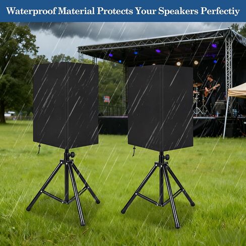 أغطية مكبرات صوت خارجية مقاس 15 بوصة من Klmnop، غطاء غبار مقاوم للماء والأشعة فوق البنفسجية للحماية من الأشعة فوق البنفسجية لمكبرات الصوت التي تعمل بالطاقة PA DJ، قماش أكسفورد سميك 800D عالي التحمل (أسود) in Saudi Arabia