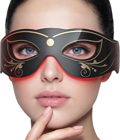 3 Modes Red Light Therapy for Eyes,Under-Eye Red Light Therapy mask Glasses & Light-Based Mask for Treatment of Periorbital Wrinkles,Relieving Eye Fatigue,LED Eye mask EY-20R in Kuwait