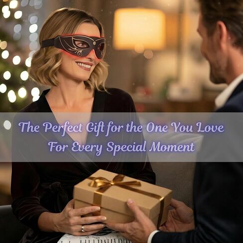 3 Modes Red Light Therapy for Eyes,Under-Eye Red Light Therapy mask Glasses & Light-Based Mask for Treatment of Periorbital Wrinkles,Relieving Eye Fatigue,LED Eye mask EY-20R in Kuwait