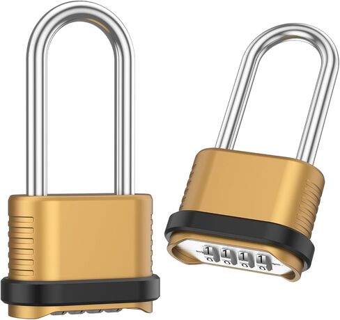 8 Pcs Outdoor Combination Lock Weatherproof, 4 Digit Zinc Alloy Combination Locks Pad Locks 105mm Long Combination Lock Outdoor for Home Gate Courtyard Gate Warehouse Garage Storage Units Gym Lockers in Kuwait