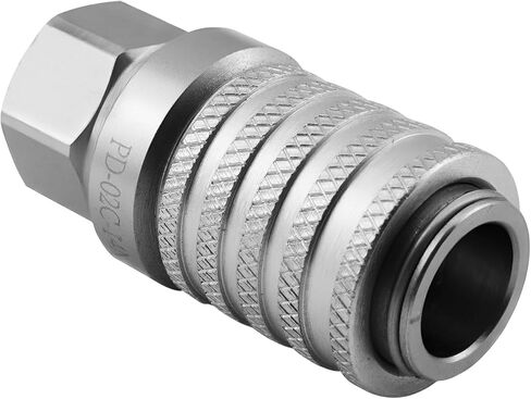 PD Steel Test Port and Diagnostic Equipment Quick Coupler with Female Pipe Thread for PD242 Series, 1/8" Body Size, 1/4"-18 NPTF Thread Size, 2.12" Length in Saudi Arabia