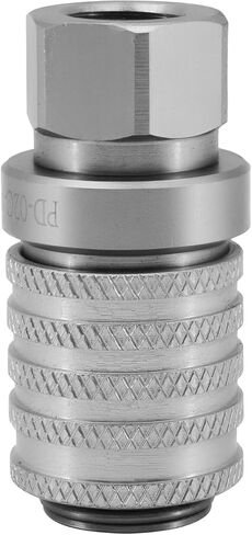 PD Steel Test Port and Diagnostic Equipment Quick Coupler with Female Pipe Thread for PD242 Series, 1/8" Body Size, 1/4"-18 NPTF Thread Size, 2.12" Length in Saudi Arabia