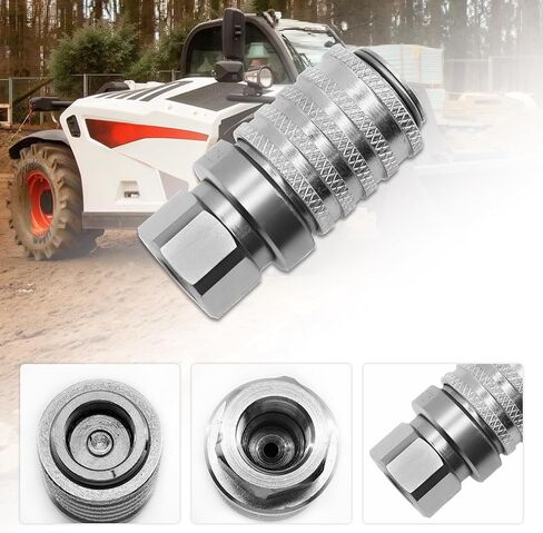 PD Steel Test Port and Diagnostic Equipment Quick Coupler with Female Pipe Thread for PD242 Series, 1/8" Body Size, 1/4"-18 NPTF Thread Size, 2.12" Length in Saudi Arabia