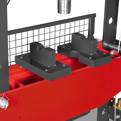 مكبس متجر هوائي/هيدروليكي بإطار على شكل حرف H من MechMaxx 50 طن مع ونش يدوي ومجموعة دبوس ضغط، إطار فولاذي ملحوم بالكامل، حارس أمان، تحكم في دواسة القدم، HSP50 in Kuwait