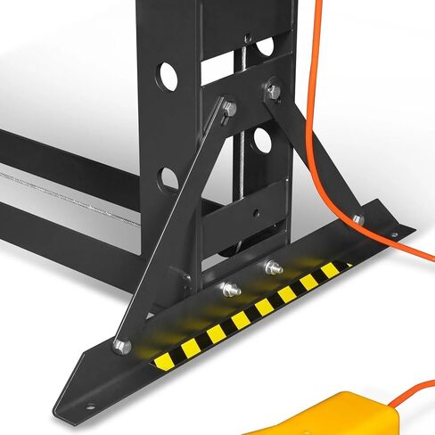 مكبس متجر هوائي/هيدروليكي بإطار على شكل حرف H من MechMaxx 50 طن مع ونش يدوي ومجموعة دبوس ضغط، إطار فولاذي ملحوم بالكامل، حارس أمان، تحكم في دواسة القدم، HSP50 in Kuwait