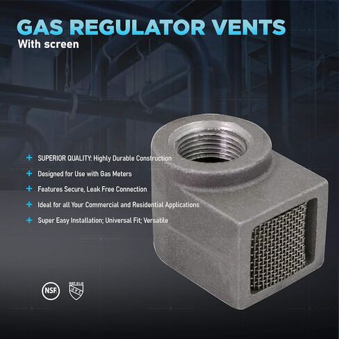 صمام خط الوسط HHSW3400-5 منظم الغاز مع وصلات شاشة 3/4 بوصة (5 عبوات)، أبيض in Saudi Arabia