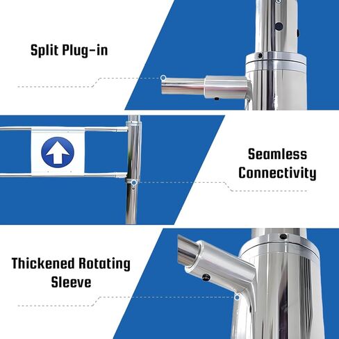 بوابة متأرجحة من الفولاذ المقاوم للصدأ لمدخل السوبر ماركت - باب أمان أحادي الاتجاه مزود بنابض للوصول إلى متجر المستودعات في الممر - حل أمان متين وآمن in Kuwait