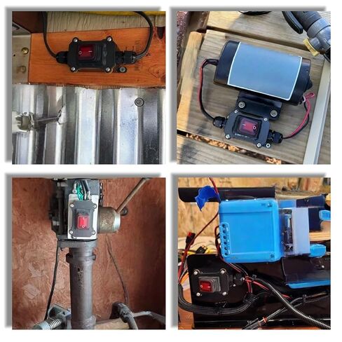 2-Pack IP67 Waterproof Inline Rocker Switch with Red Indicator Light, On/Off DPST Toggle Switch for AC/DC 20A-125V 16A-250V 35A-12V, Two-Side Entry for Marine, RV, Automotive LED Lights in Kuwait