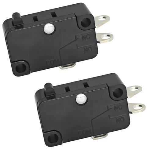 2-Pack V3-19M Basic / Snap Action Switch بديل لـ Honeywell V3-19M - Round Pin Plunger Microswitch، SPDT، 15A 125VAC in Saudi Arabia