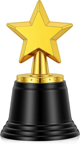 جوائز Mini Star Trophy، جوائز بلاستيكية على شكل نجمة مقاس 4.5 بوصة لصالح الحفلات، جوائز جوائز النجوم الذهبية الصغيرة لمكافآت المسابقات الفائزة، جائزة الألعاب للأحداث الرياضية، الفصول الدراسية للأطفال المعلمين in Kuwait