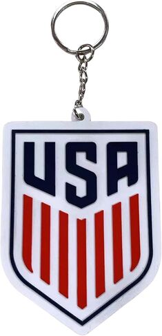 USA Men's Soccer 2025 PVC Logo Keychain w/Metal Key Ring – Official USMNT Key Chain – Great Pocket-Sized Gift for All Soccer Fans, Mom, Dad, & Players – Team USA Souvenir for Backpacks, Keys & Bags in Saudi Arabia