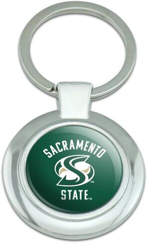 GRAPHICS & MORE Sacramento State University Hornets Keychain Classy Round Chrome Plated Metal in Saudi Arabia