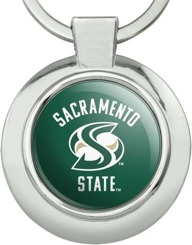 GRAPHICS & MORE Sacramento State University Hornets Keychain Classy Round Chrome Plated Metal in Saudi Arabia