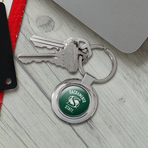 GRAPHICS & MORE Sacramento State University Hornets Keychain Classy Round Chrome Plated Metal in Saudi Arabia
