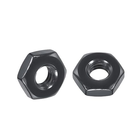 50 قطعة من صواميل سداسية - [#10-24] 304 من الفولاذ المقاوم للصدأ 18-8 (A2-70) صواميل للإصلاح الميكانيكي والتجميع، صامولة خيط خشن قياسية، لمسة نهائية من أكسيد الأسود، أسود in Kuwait