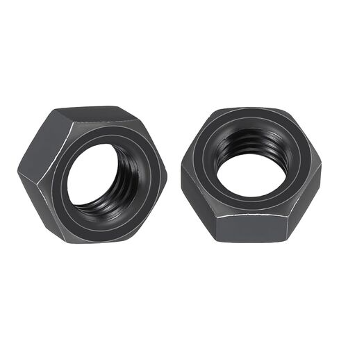 23 قطعة من صواميل سداسية - [3/8 بوصة - 16] من الفولاذ الكربوني (درجة 8) صواميل معدنية ذات خيط خشن قياسي لتثبيت الآلات الهيكلية الثقيلة، لمسة نهائية من أكسيد الأسود، أسود in Kuwait