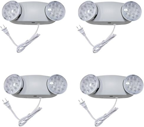 مصابيح طوارئ LED TANLUX مع بطارية احتياطية، تركيبات إضاءة الطوارئ التجارية للأعمال المنزلية، إضاءة إشارة خروج الطوارئ مع قابس 1.0 متر سلك AC120V in Kuwait