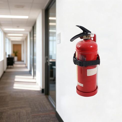 Fire Extinguisher Mount, 2.5LB Fire Extinguisher Bracket Wall Hanging Holder with Adjustable Straps for Home, Office, Garage (Red 2Pcs) in Kuwait