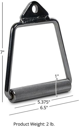 Titan Fitness Rotating D-Handle Cable Attachment, Ergonomic Knurled Grip, Chrome-Plated Solid Steel Build, Rotating Design Prevents Wrist, Elbow, and Shoulder Strain, Strength Training Accessory in Kuwait