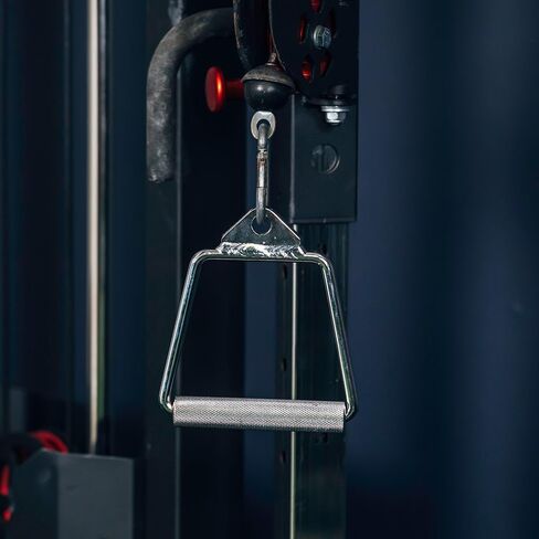 Titan Fitness Rotating D-Handle Cable Attachment, Ergonomic Knurled Grip, Chrome-Plated Solid Steel Build, Rotating Design Prevents Wrist, Elbow, and Shoulder Strain, Strength Training Accessory in Kuwait