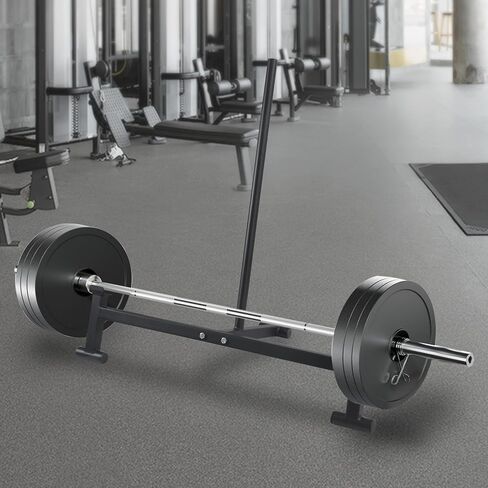 حامل رفع الأثقال من Deadlift لسهولة تغيير لوحات الوزن - سعة 2000 رطل، رفع مرتفع لصالة الألعاب الرياضية والتدريبات المنزلية، أسود in Kuwait