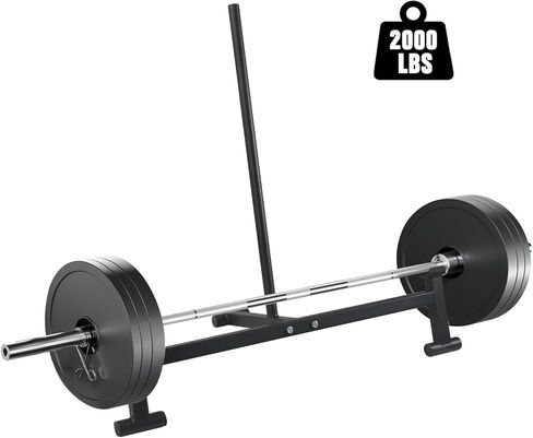 حامل رفع الأثقال من Deadlift لسهولة تغيير لوحات الوزن - سعة 2000 رطل، رفع مرتفع لصالة الألعاب الرياضية والتدريبات المنزلية، أسود in Kuwait