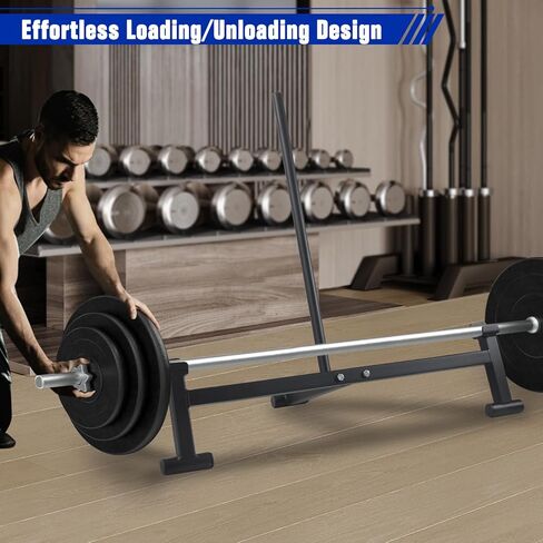 حامل رفع الأثقال من Deadlift لسهولة تغيير لوحات الوزن - سعة 2000 رطل، رفع مرتفع لصالة الألعاب الرياضية والتدريبات المنزلية، أسود in Kuwait