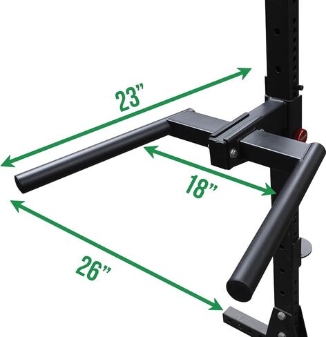 Dip Bar Station For Tricep Dips, Bodyweight Training, Calisthenics, Attaches to 2"x3" Rigs, Cages, Squat Racks with 5/8" Hardware, Angular Bar Layout in Kuwait