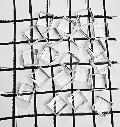 20 قطعة 3/4 بوصة × 3/4 بوصة × 3/4 بوصة مربعة شفافة من الأكريليك شبكي مكعبات بلاستيكية قضيب ربط PMMA in Kuwait